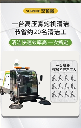 恒盛娱乐DS2200AW全封闭1吨自卸式垃圾箱驾驶式雾炮高压冲洗电动扫地车v_02
