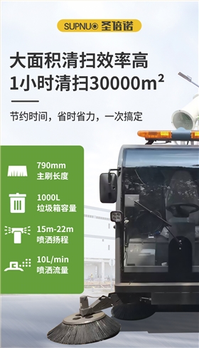 恒盛娱乐DS2200AW全封闭1吨自卸式垃圾箱驾驶式雾炮高压冲洗电动扫地车v_03
