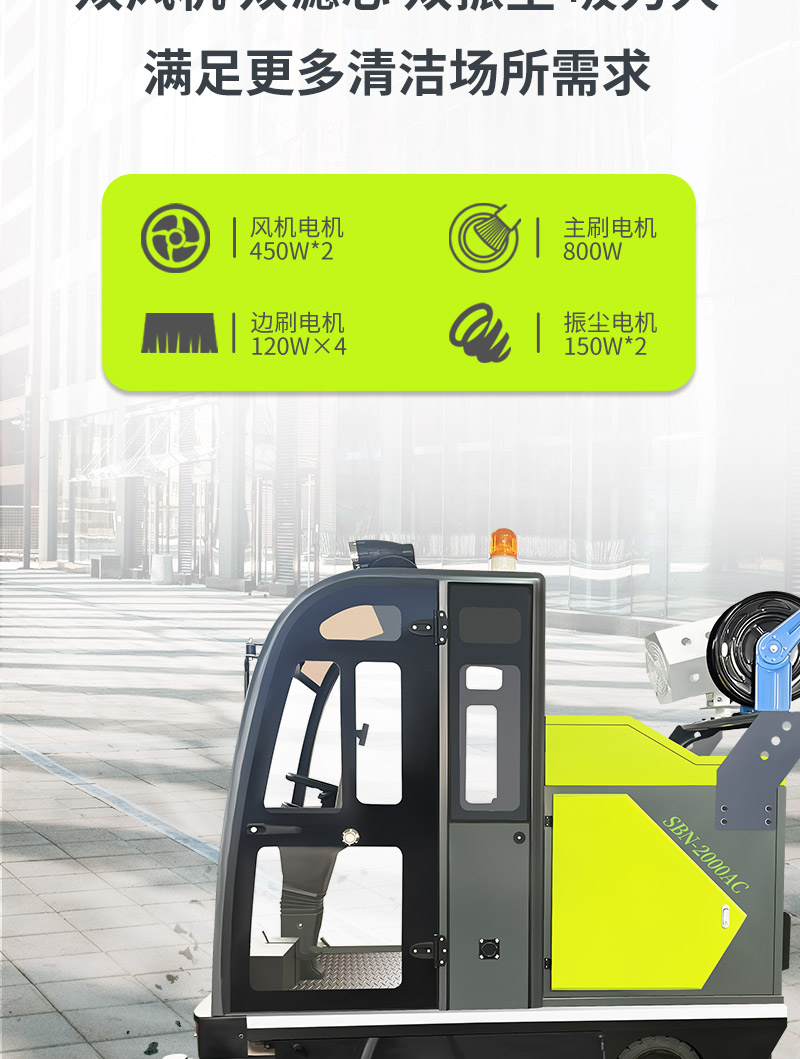 恒盛娱乐2000AC全封闭雾炮高压冲洗驾驶式电动扫地车详情_06